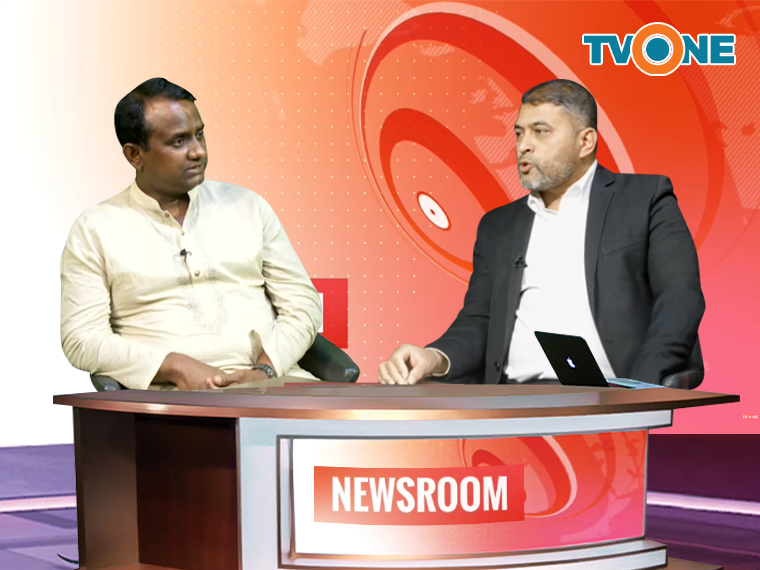 মোঃ শেখ সাদী TV One UK সাক্ষাৎকারের সময় কথা বলছেন`