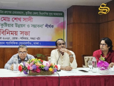 কুষ্টিয়ার উন্নয়ন ও সম্ভাবনা বিষয়ে মতবিনিময় সভায় বক্তব্য রাখলেন মো. শেখ সাদী